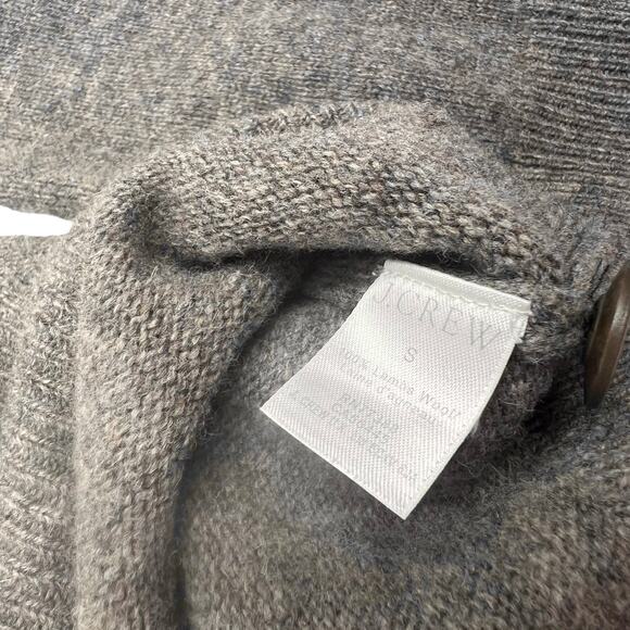 J. Crew Mens Taupe Lambswool Preppy Shawl Collar Pullover Sweater Sz S - Picture 6 of 11